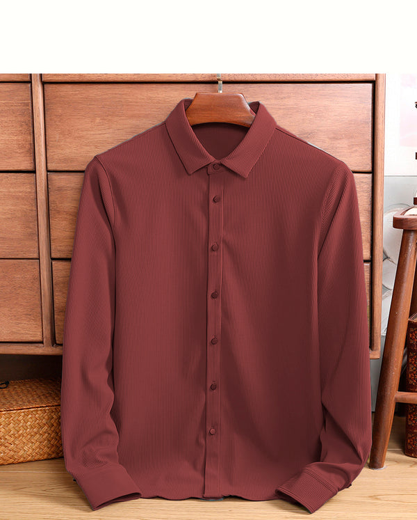 Maroon color premium lining shirt