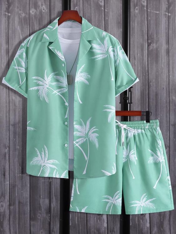 Palm Tree Mint Green Co-Ords